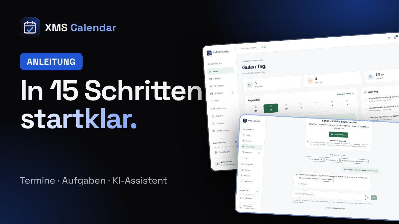 Anleitung – XMS Calendar Schritt für Schritt